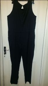 Black open back jumpsuit size UK18 EU46 Postage included