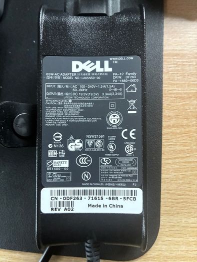 Dell laptop charger, AC adapter, power supply cord