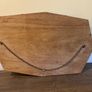 Original Art Deco Bevelled Glass Wall Mirror with Wooden Backing Image 2