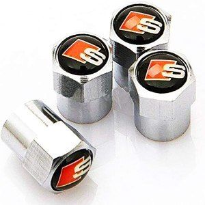 4pcs S line S-line metal car wheel tire valve cap decoration accessories For Audi Sline S1 S2 TT S3 Q7 S5 S6 S7 S8 Q3 Q5 S4 Q8 R8 Q2