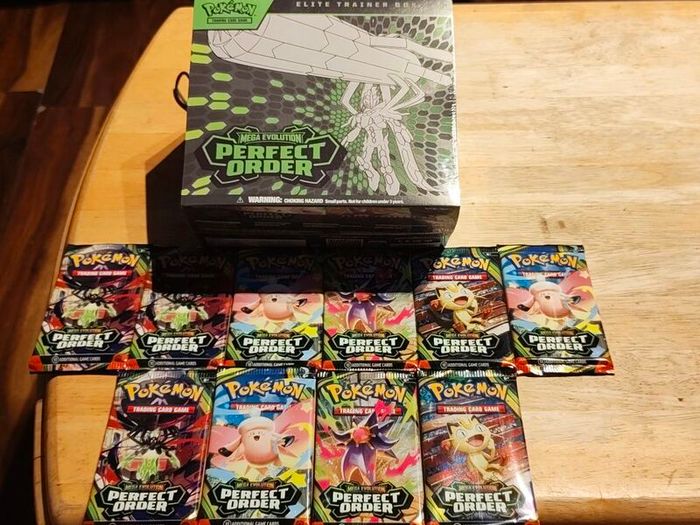 Pokemon Tcg Mega Evolution Perfect Order ETB Plus X10 booster packs