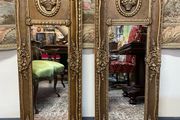 FLASH SALE ! Was 395 Now 230 ! A Beautiful Pair of French Style Panel Mirrors.