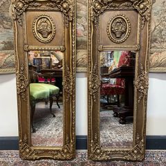 FLASH SALE ! Was 395 Now 230 ! A Beautiful Pair of French Style Panel Mirrors.