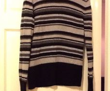 Dkny jeans striped polo neck jumper
