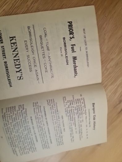 1975 North Tipperary Senior Hurling Final Match Programme