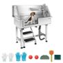 Professional Stainless Steel Pet Grooming  Dog Bath Station with Steps & Shower Kit Image 6