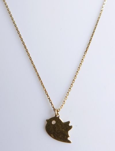 Gold over 925 Sterling Silver Bird Pendant Necklace 18" MIDAS ALTRO BIRD PENDANT NECKLACE 1,9g