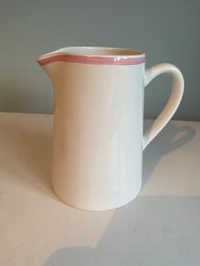 Large six inch tall jug or water pitcher