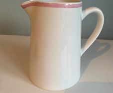 Large six inch tall jug or water pitcher