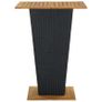Bar Table Black 80x80x110 cm Poly Rattan and Solid Acacia Wood Image 3