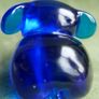Vintage Blown Glass Blue Elephant Figurine - Handmade Small Art Image 5