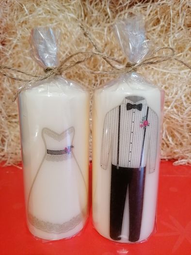 Brand new decorative wedding candle gift set mr&mrs