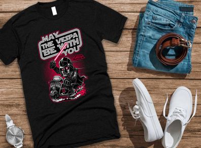 May vespa be with you t shirt star wars t-shirt dart vader t-shirt