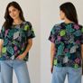 Women's Floral Print Top  Relaxed Fit Image 3
