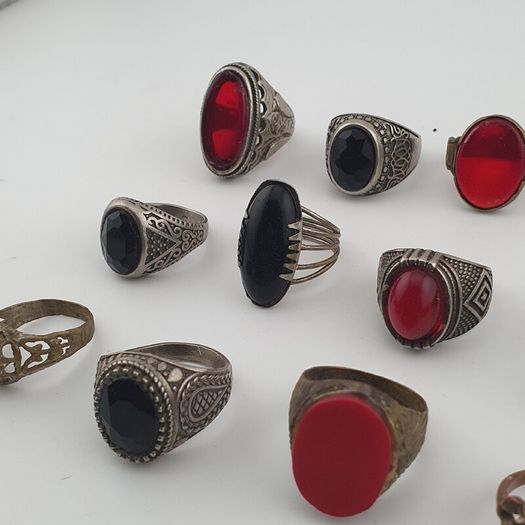 Heritage Antique Jewellery Lot 15 Mixed Brass Statement Rings