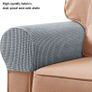 Armrest Covers Set of 2 Spandex Stretch Armchair Protectors Waterproof Anti-slip Furniture Slipcovers for Armchairs Sofa Couches Recliner (Light Grey) Image 3
