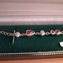 Sterling Silver and Garnet Bracelet Image 2