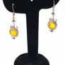 Natural Honeycomb Amber On Sterling Silver Earrings Image 9