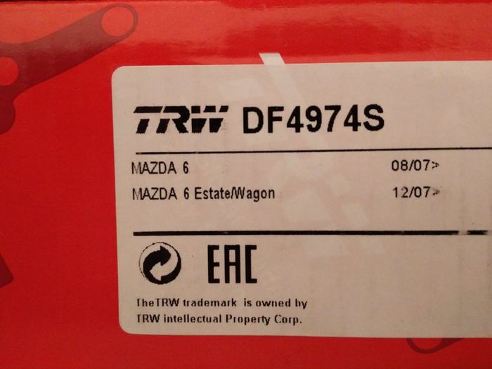 Front Brake Discs 299mm MAZDA 6 from 2007 - .....