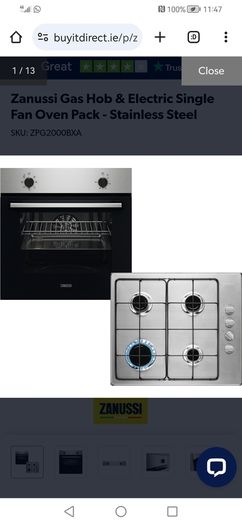 Zanussi gas hob