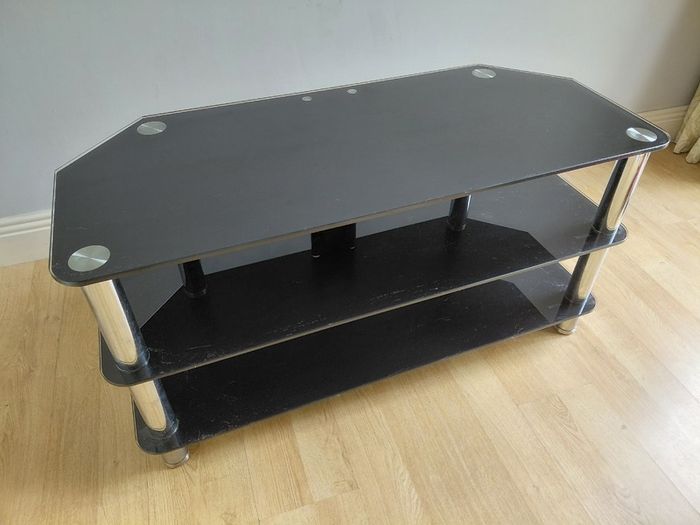 Glass TV stand