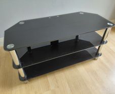 Glass TV stand