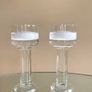 Vintage Pair Glass Floating Candle Holders, Thomas for Rosenthal, Germany Image 2