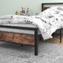 3ft Single Bed Frame with Wood Headboard,Heavy Duty Metal Bed Frame Single Bed, Strong Metal Slats,No Box Spring Needed,Under Bed Storage,Noise Free,Easy Assembly,Brown Image 5