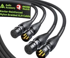 Gold-Plated Neutrik REAN Connector, Kevlar-Reinforced Nylon Braided Microphone Cable, Noiseless Balanced XLR Male to Female Mic Lead for Shure