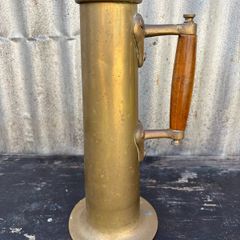 Antique Arts & Crafts Solid Brass Copper Steamship Jug