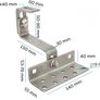 Solar Panel Roof Hook Stainless Steel 150 mm 3-Way Adjustable PV Mounting Image 5