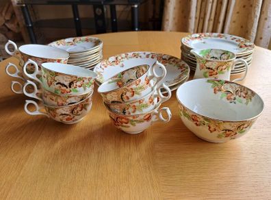 Antique China 32-Piece Tea Set