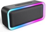 RGB Lights Bluetooth Speaker, 10W Small Portable Wireless Bluetooth Speaker w/HD Stereo, IPX5 Waterproof, 18H Playtime, Mic, TF Card, Mini Speakers for Home Garden Party Camping Travel (FREE POSTAGE)