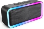 RGB Lights Bluetooth Speaker, 10W Small Portable Wireless Bluetooth Speaker w/HD Stereo, IPX5 Waterproof, 18H Playtime, Mic, TF Card, Mini Speakers for Home Garden Party Camping Travel (FREE POSTAGE)