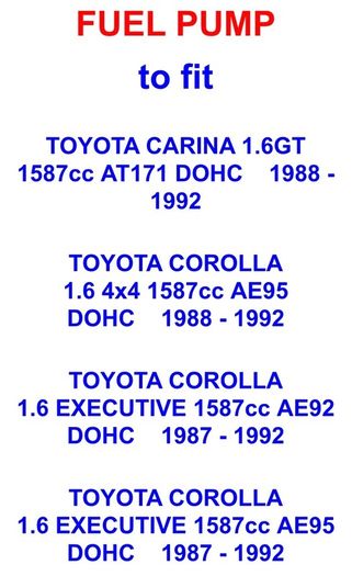 Toyota fuel pump