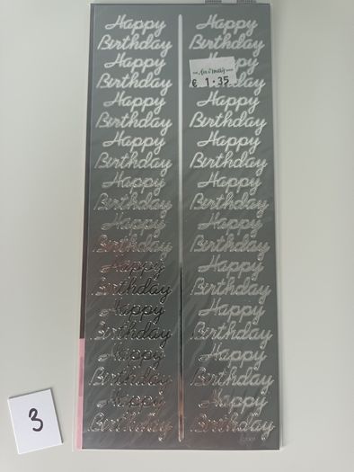 Craft Stickers -  Happy Birthday - Mixed