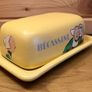 Vintage Becassine Ceramic Butter Dish by Tropico Diffusion Bright Yellow Pristine Condition Image 3