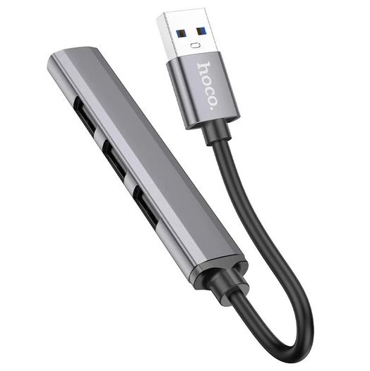 Hoco HB26 Aluminum Alloy 4 in 1 USB to USB3.0 + USB2.0.3 Adaptor