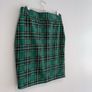 New Emerald Green Plaid Pencil Skirt Image 3