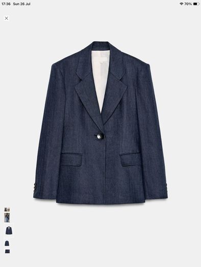 Zara 100% linen blazer, new, L