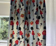 Custom made curtains and bedspread kids nursery boy