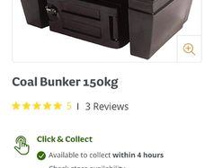 coal bunker and briquette holder