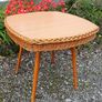 Very Rare Mid Century Wicker Table Image 3