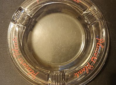 Large "Players Please" Vintage Glass Pub Ashtray