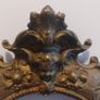 Stunning Pair of Antique Highly Detailed Rococo/Late Baroque Solid Cast Brass Round Mirror Frames with Cherubs Head, Satyr, Flowers and Foliage, One with Mirror and One Without Mirror, Circa 19th Century Image 10