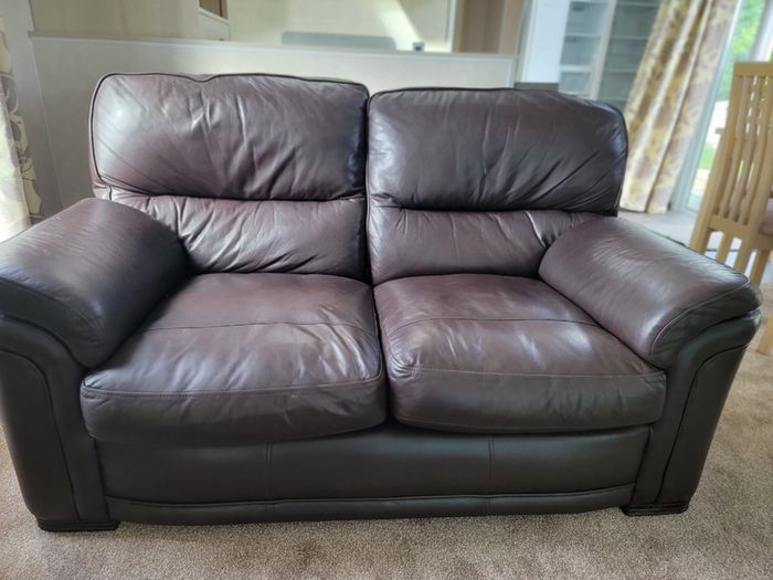 2 leather couches