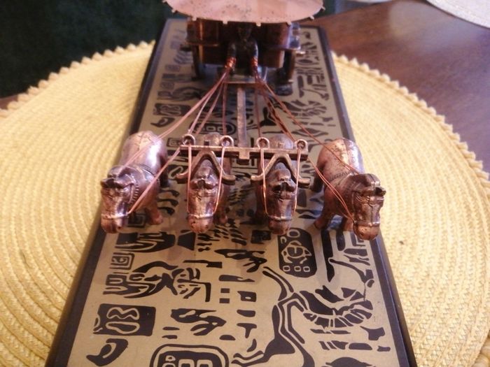 Ancient Chinese Qin Copper Bronze Chariot And Horses Model 1 Of Emperor Qin Shi Huang Gift