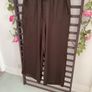 trousers brown satin wide leg trousers large primark Image 2