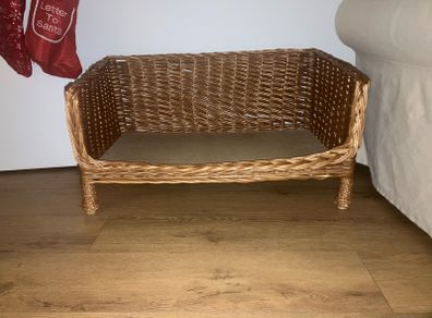 Wicker Basket Dog Bed