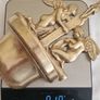 Antique  Brass Angel Holy Water Font Religious Wall Art Image 3